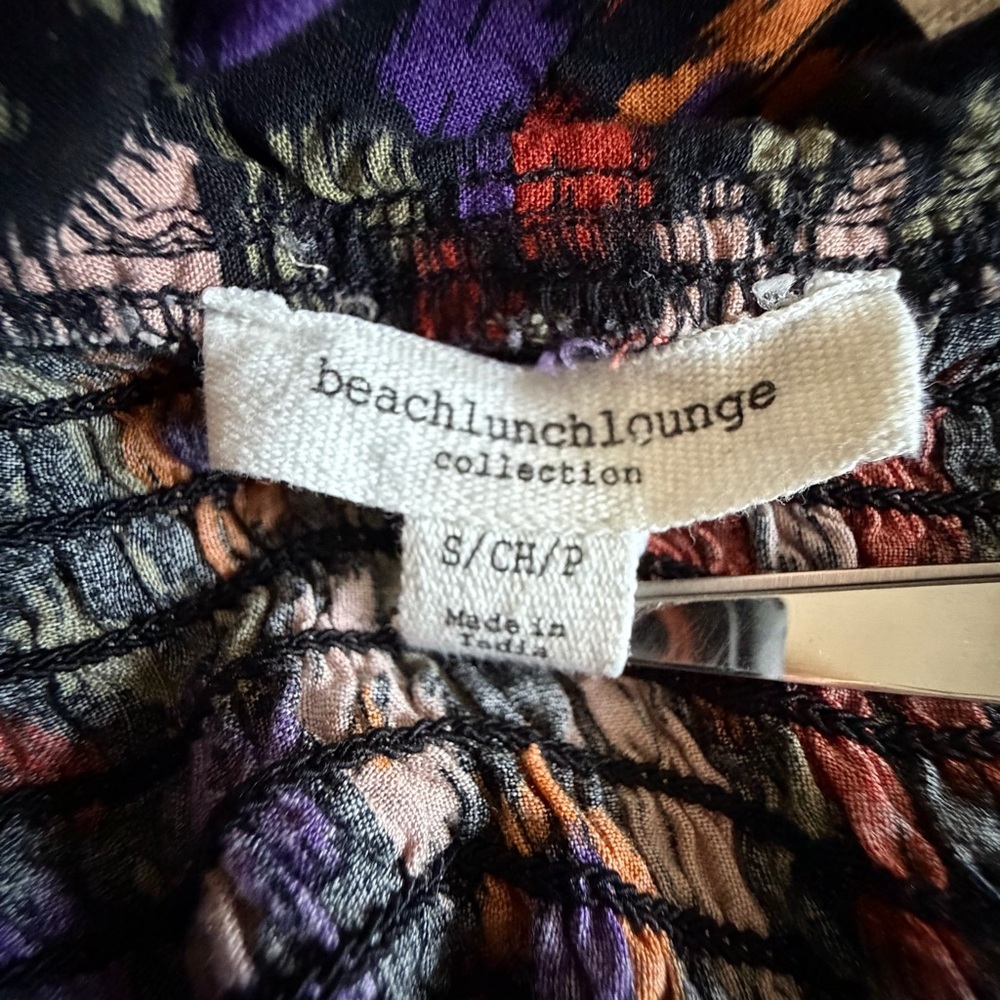 Beachlunchlounge Dress Womens S Floral Smocked Maxi Puff Sleeve Square Neck Boho - Picture 8 of 10